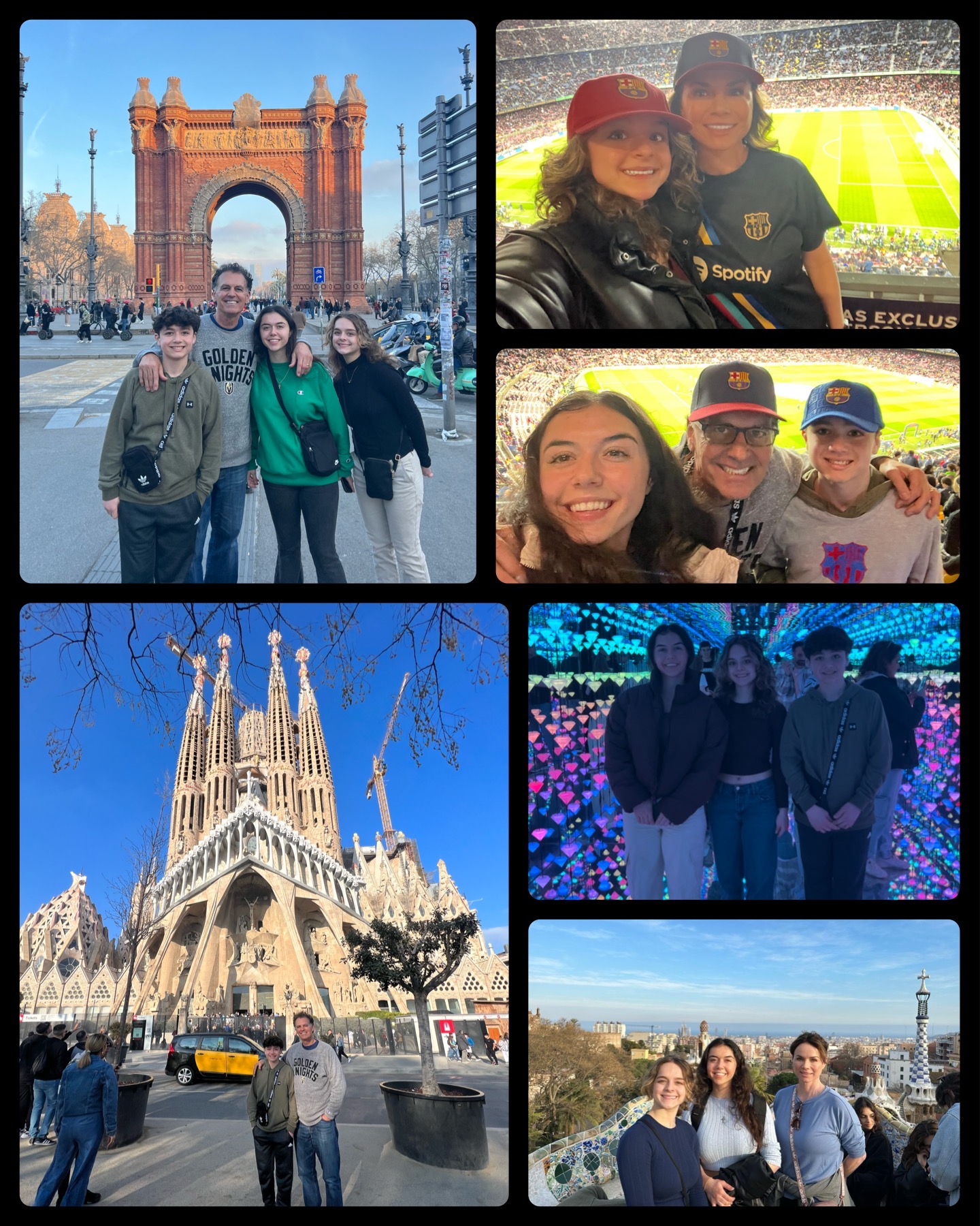 My family and I, enjoying time in Spain visiting oldest daughter, Lois.